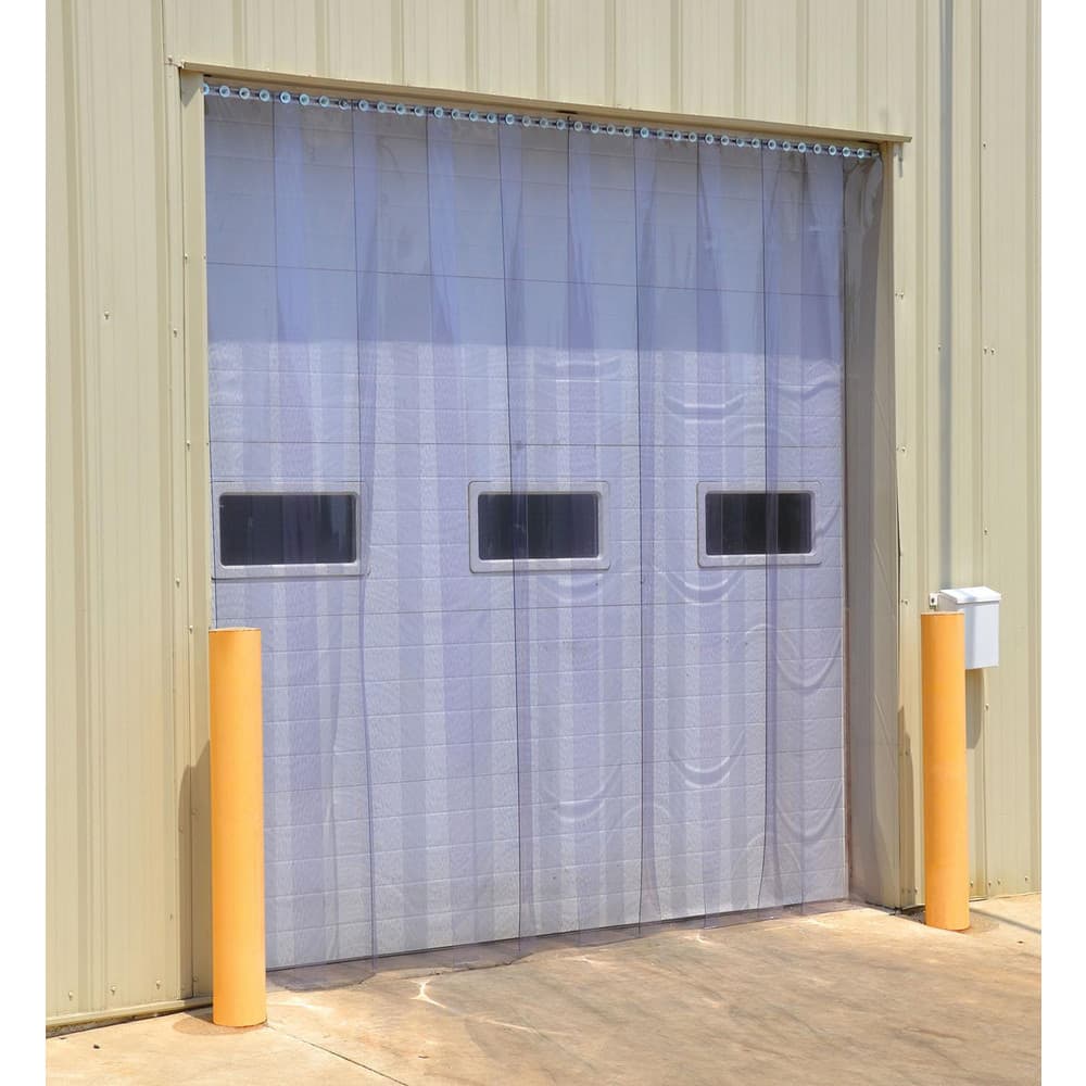 Dock Strip Doors/Curtains, Curtain Type: Industrial Curtain Kit , Door Width (Feet): 7 , Door Height (Feet): 7 , Material: PVC, Vinyl , Color: Clear  MPN:TG-600-F-H-84-8