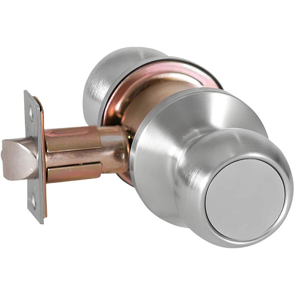 Knob Locksets, Type: Passage , Key Type: Keyed Different , Material: Metal , Finish/Coating: Satin Chrome , Compatible Door Thickness: 1-3/8