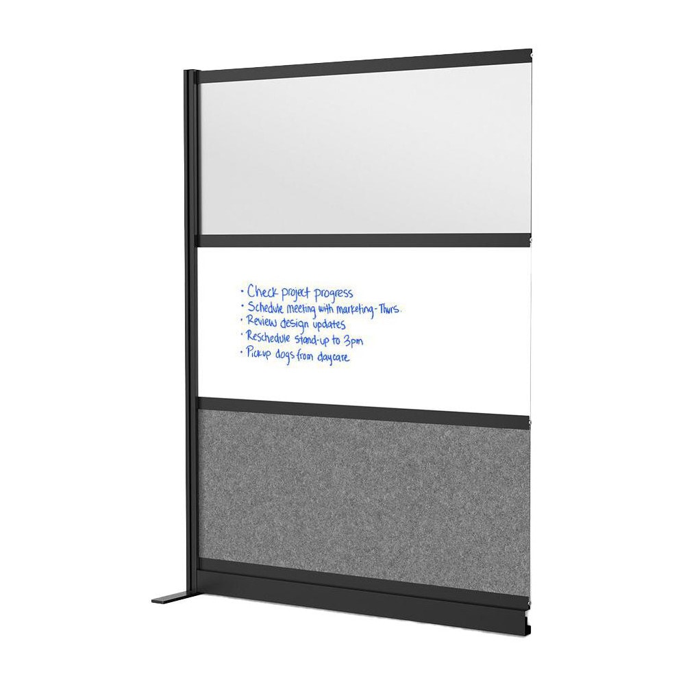 Office Cubicle Partitions, Office Cubicle Partition Type: Modular Wall Room Divider , Color: Black, Gray, White, Frosted , Material: Aluminum  MPN:MW-5370-XWCGWB