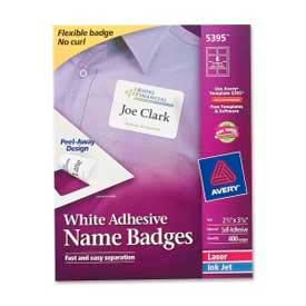 Avery® Adhesive Name Badge Labels 2-1/3