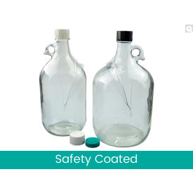 Qorpak® 2500cc Safety Coated Clear Jug w/38-439 Neck Finish jug only 6PK GLA-00960