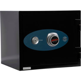 Phoenix Safe Olympian Key & Combination Dual Control Fire Resistant Safe 0.66 cu ft Black Steel 1221B