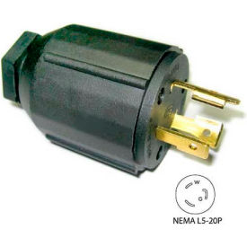 Conntek 60307 20-Amp Locking Assembly Plug with NEMA L5-20P Male End 2 Pole- 3 Wire 60307