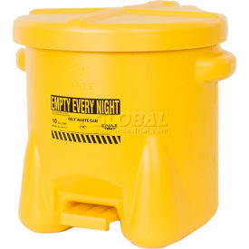 Eagle 10 Gallon Poly Waste Can W/ Foot Lever Yellow - 935FLY 935FLY