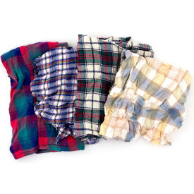 Reclaimed Flannel Rags Assorted Colors 25 Lbs. - 180-25 180-25