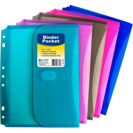 C-Line Products Mini Size Binder Pocket Side Loading Assorted Colors 36 Pockets/Set 08730-DS