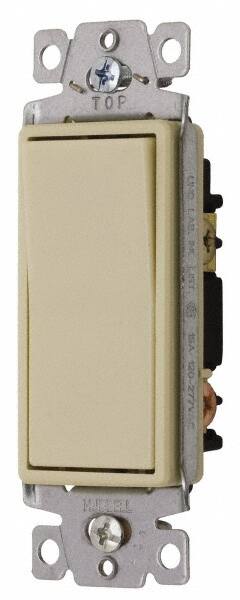 1 Pole, 120 to 277 VAC, 15 Amp, Commercial Grade Rocker Wall Switch MPN:DS115I