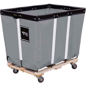 Royal Basket Trucks® Perm Liner Truck 6 Bu Gray Vinyl Wood Base 2 Rg/2 Sw R06-GGW-PMC-3UNN