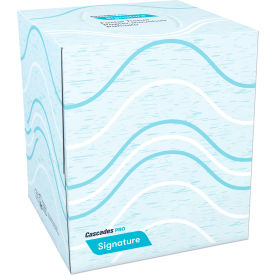 Cascades PRO Signature Facial Tissue 2-Ply White Cube 90 Sheets/Box 36 Boxes/Carton CSDF710