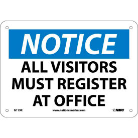 Safety Signs - Notice All Visitors Must Register - Rigid Plastic 7