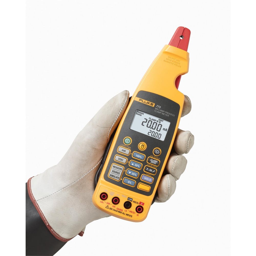 Clamp Meters, Jaw Style: Clamp On , Jaw Capacity (Decimal Inch): 0.1772 , Batteries Included: Yes , Number Of Batteries: 4 , Battery Chemistry: Alkaline  MPN:FLUKE-773 CAL