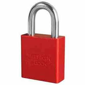 American Lock® No. A1265RED High Security Solid Aluminum Padlock 6 Pin Cylinders - Red - Pkg Qty 24 A1265RED