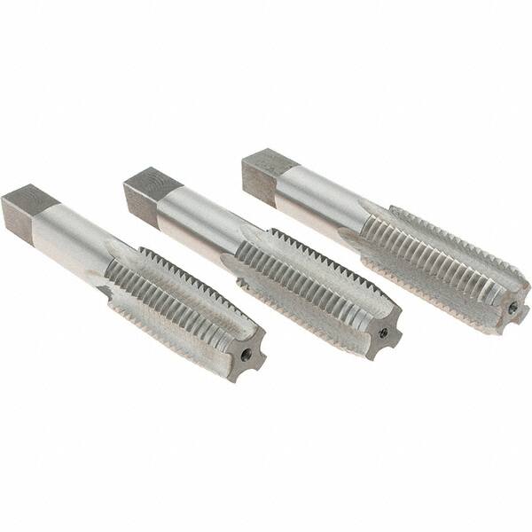 Tap Set: 7/8-9 UNC, 4 Flute, Bottoming Plug & Taper, High Speed Steel, Bright Finish MPN:C62096