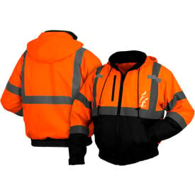 Pyramex® RJ31 Hi-Vis Waterproof Bomber Jacket Type R ANSI Class 3 3XL Orange RJ3120X3