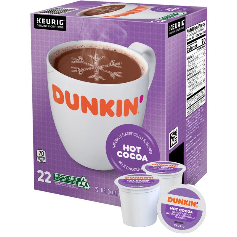 Dunkin Donuts Milk Chocolate Hot Cocoa Single-Serve K-Cup, Box Of 22 (Min Order Qty 3) MPN:10881334012610