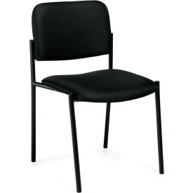 Offices to Go™ Armless Stack Chair - Fabric - Black 2748BOTG