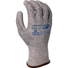 Basetek® Cut Resistant Gloves Polyurethane Coated ANSI A3 L Salt & Pepper 12 Pairs 02-013-L