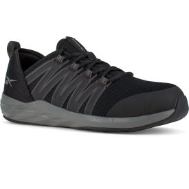 Reebok Athletic Work Shoe Dual Layer Stretch Mesh Upper Black & Dark Gray 10.5M RB2211-M-10.5