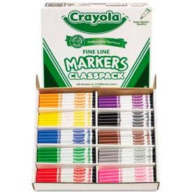 Crayola® Markers Classpack Fine Line 10 Assorted Colors 200/Box 588210