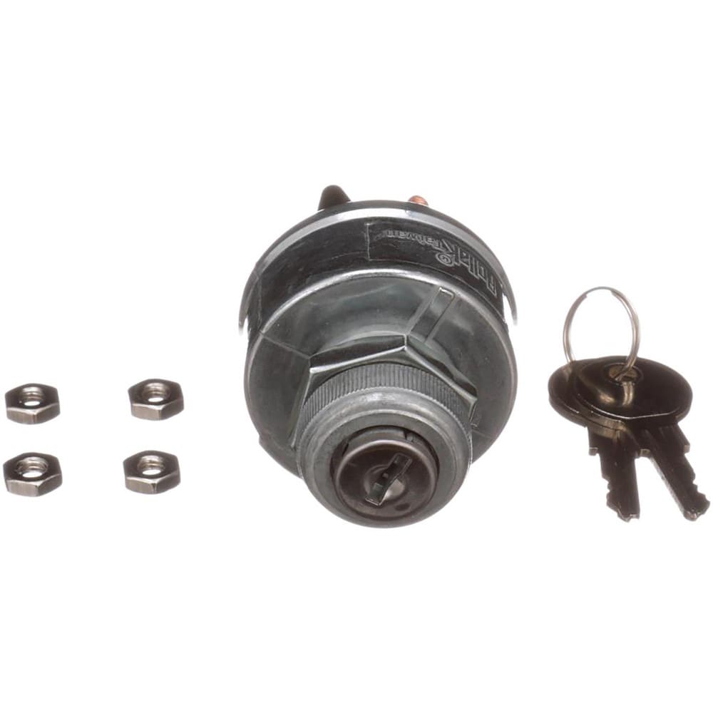 Automotive Switches, Switch Type: Ignition Switch-12v , Number Of Connections: 4 , Contact Form: 10-32 Stud , Sequence: ACC-Off-On/ACC-Start , Amperage: 30  MPN:31-103EP