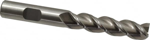 Square End Mill: 1/2'' Dia, 2'' LOC, 1/2'' Shank Dia, 4'' OAL, 3 Flutes, Powdered Metal MPN:C40078