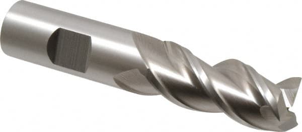 Square End Mill: 3/4'' Dia, 1-5/8'' LOC, 3/4'' Shank Dia, 3-3/4'' OAL, 3 Flutes, Powdered Metal MPN:C40345