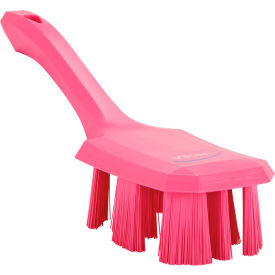 Vikan 41791 UST Short Handle Scrubbing Brush- Stiff Pink 41791