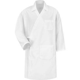 Red Kap® Collarless Butcher Wrap W/Interior Pockets White Polyester/Combed Cotton XS WS40WHRGXS