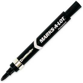 Avery® Marks-A-Lot Permanent Marker Pocket Clip Bullet Tip Black Ink Dozen 24878