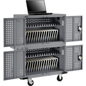 GoVets™ 32-Device Charging Cart For Chromebooks & Tablets Gray Unassembled 052670