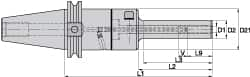 Hydraulic Tool Chuck: CAT40, Taper Shank, 15.88 mm Hole MPN:3019259