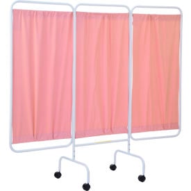 R&B Wire Products Three Panel Mobile Medical Privacy Screen 81