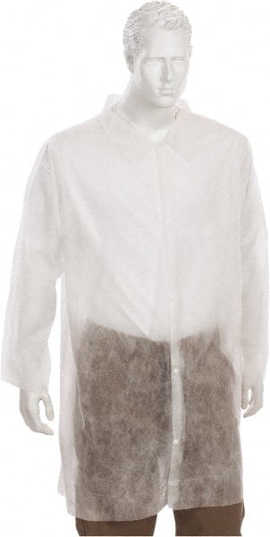 Pack of (30) Size 2XL White Lab Coats without Pockets MPN:KM-LC0-WO-NW-2X