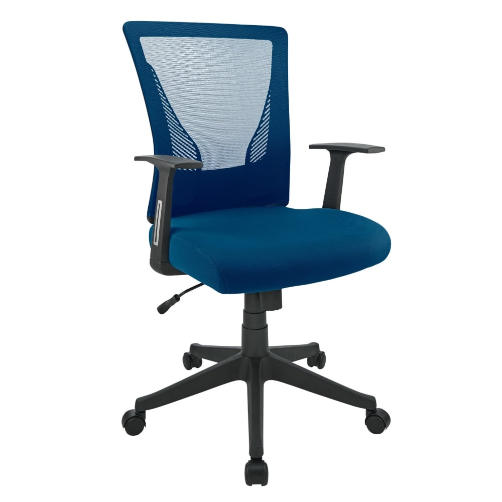 Realspace Radley Mesh/Fabric Mid-Back Task Office Chair, Rich Blue, BIFMA Compliant MPN:WY-106C