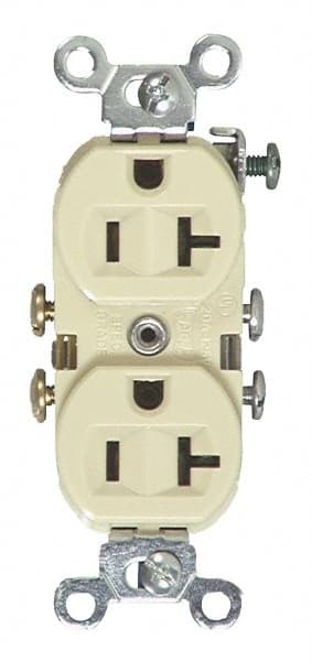 Straight Blade Duplex Receptacle: NEMA 5-20R, 20 Amps, Self-Grounding MPN:CR20B-BU