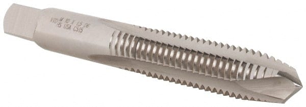 Spiral Point Tap: M10x1.5 Metric, 3 Flutes, Plug Chamfer, 6H Class of Fit, High-Speed Steel, Bright/Uncoated MPN:360946