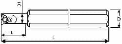 Indexable Threading Toolholder: Internal, Left Hand, 12 x 12 mm Shank MPN:SIL0005H06CB