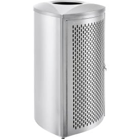 GoVets™ Triangular Trash Can 18-1/2 Gallon Brushed Stainless Steel 597SS641