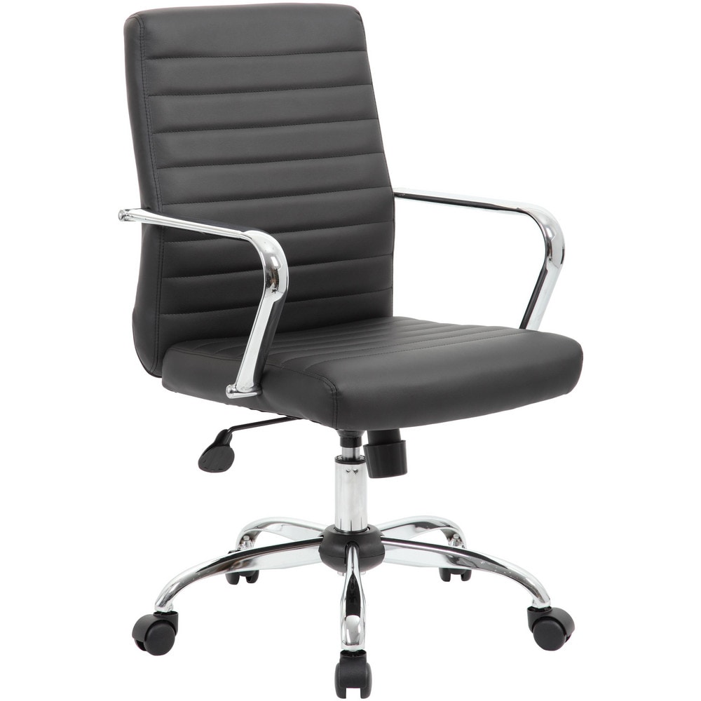 Task Chair:  Vinyl,  Adjustable Height,  Black MPN:B436C-CP