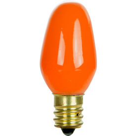 Sunlite® Incandescent Bulb with E12 Candelabra Base 7W 120V Orange Pack of 25 01270-SU