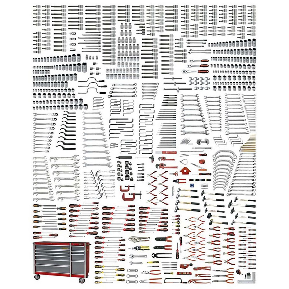 Combination Hand Tool Sets, Set Type: Universal Set , Number Of Pieces: 1000 , Measurement Type: Metric , Container Type: Roller Cabinet  MPN:51672