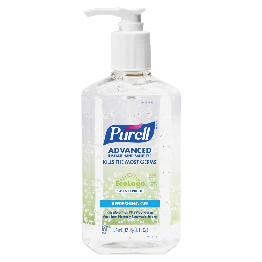 Purell ADX Advanced Green Certified Gel Instant Hand Sanitizer, 354.9 mL (Min Order Qty 9) MPN:3691-12EA