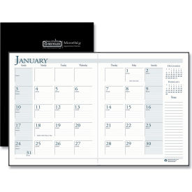 House of Doolittle Recycled Ruled Planner with Stitched Leatherette Cover 10 x 7 Black 2023-2025 260602