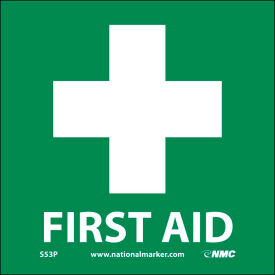 Graphic Facility Signs - First Aid - Vinyl 4x4 S53AP