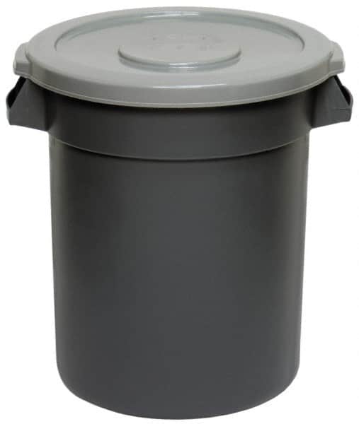 10 Gal Round Gray Trash Can MPN:1001GY