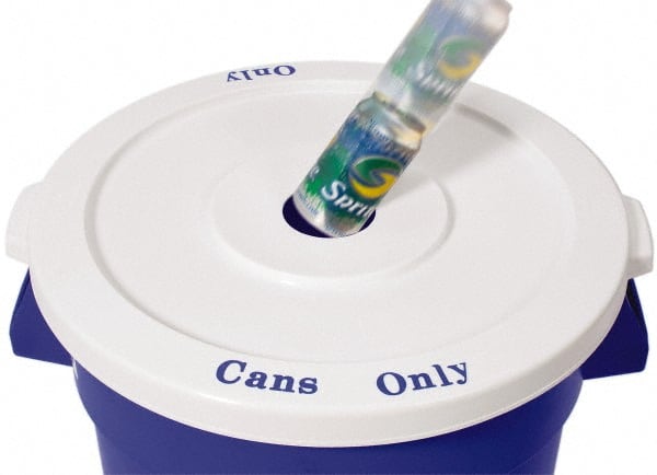 Flat Lid: Round, For 32 gal Recycle Container MPN:3201-1