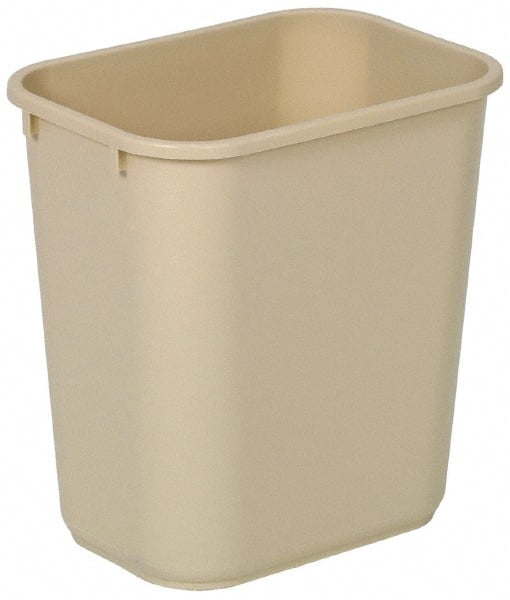 28 Qt Rectangle Beige Trash Can MPN:2818BE