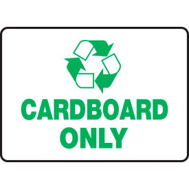 AccuformNMC™ Cardboard Only Label w/ Recycle Sign Plastic 7