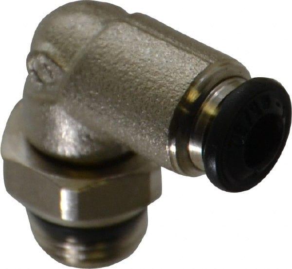Push-To-Connect Tube to Universal Thread Tube Fitting: Swivel Elbow, 1/8