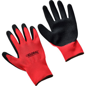 GoVets™ Crinkle Latex Coated Gloves Red/Black Large 1 Pair - Pkg Qty 12 347L708